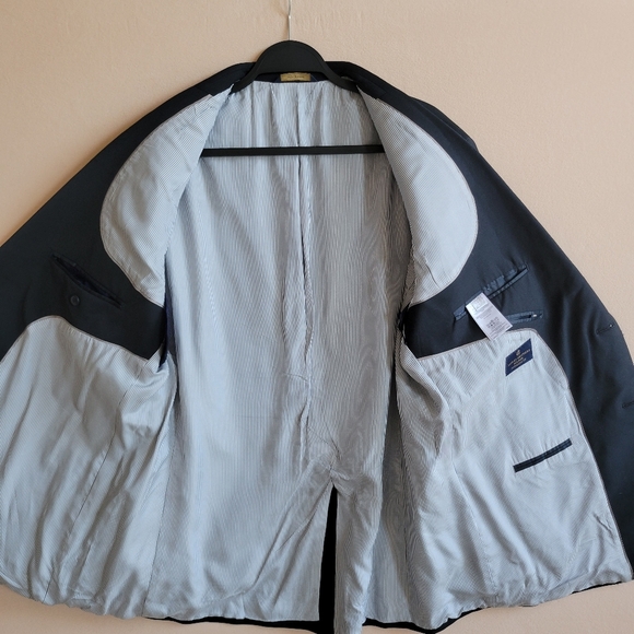 Brooks Brothers Fitgerald Black Blazer  Wool Blend Old money career Size 48R‎ - Picture 10 of 11